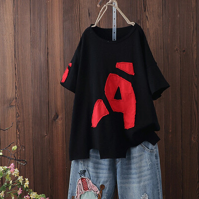 

Starmoon Women Fashion Leisure O-Neck Tops Letter Printing Short Sleeve T-Shirt Blouse