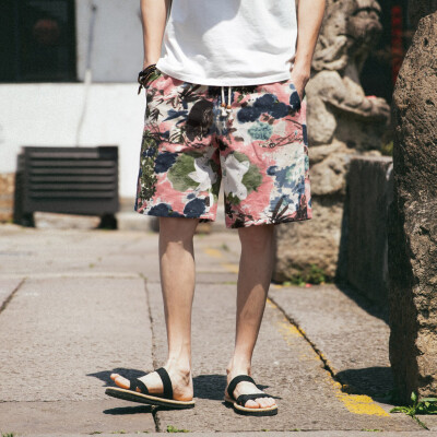 

Gobestart Mens Wide-breasted Harem Cotton Linen Wide-leg Pajamas Loose Shorts