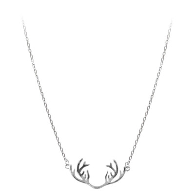 

New Cute Antler Necklace Couple Clavicle Chain Jewelry Birthday Gift