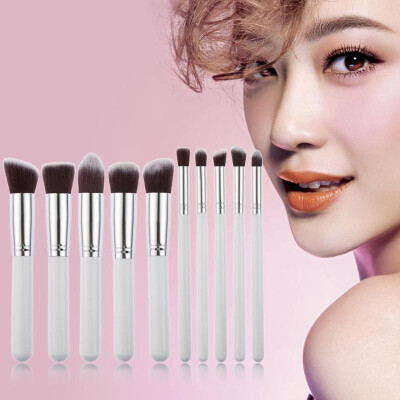 

New Rose Gold Bag Case 10Pcs Makeup Brushes Tool Powder Foundation