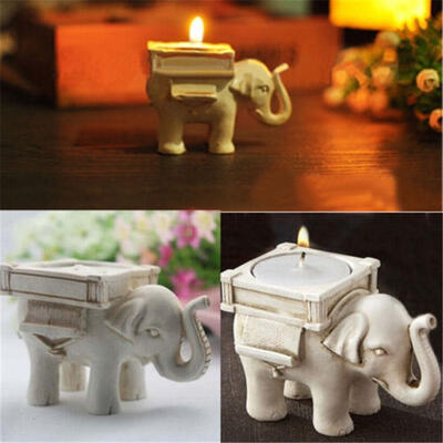 

Retro Elephant Tea Light Candle Holder Ivory Ceramic Bridal Wedding Home Decor