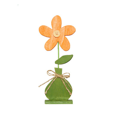 

Toponeto Plain Natural Decoration Cute Wooden Flower Home Easter Ornaments Hollow Small