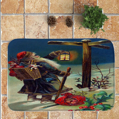 

Gobestart Merry Christmas Welcome Doormats Indoor Home Carpets Decor 40x60CM
