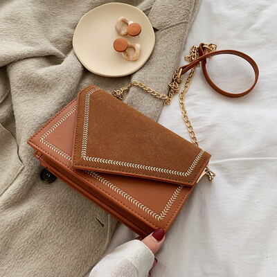 

Autumn new frosted bag female 2019 popular new Korean version of the wild single shoulder slung fashion chain small square bag
