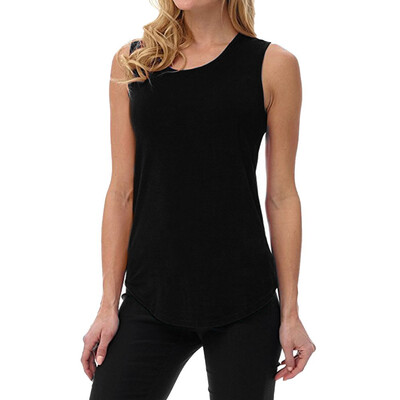 

Nomeni Women Loose Tank Solid O Neck Top T-Shirt Sleeveless Tops Vest