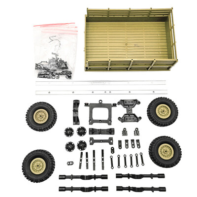 

Tailored Upgrade Trailer DIY Part Set For WPL 116 Military Truck RC Car Plastic Metal