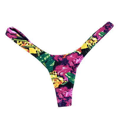 

Roseonmyhand Women Brazilian Print Bikini Bottom Thong Bathing Beach Swimsuit Swimwear