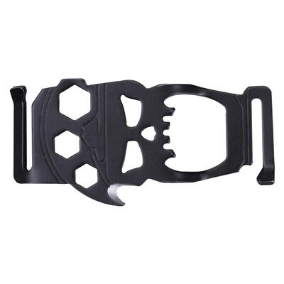 

Steel EDC Multi-tool Screwdriver Skull Keychain Bottle Opener Backpack Clip