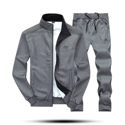 

Toponeto Mens Autumn Winter Solid Sweatshirt Tops Pants Sets Sports Suit Tracksuit