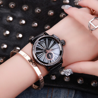 

Constellation ladies steel belt waterproof female watch quartz watch fashion diamond watch Korean student table