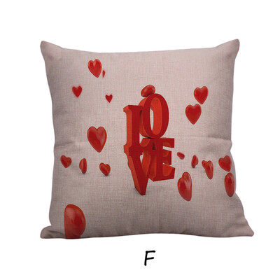 

Siaonvr Happy Valentine Pillow Cases Linen Sofa Cushion Cover Home Decor Pillow Case