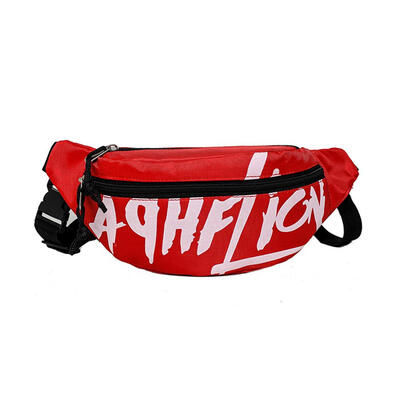 

Hip Hop Unisex Nylon Shoulder Waist Fanny Belt Pack Letter Print Chest Bags