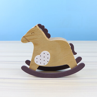 

Toponeto Rocking Horse Elm Music Box Creative Wood Crafts Music Box Gifts Birthday Gift