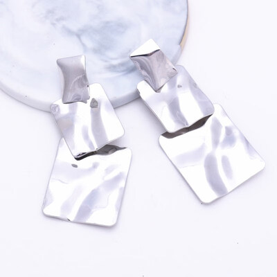 

European & American Exaggerated Round Coin Drop Earring for Women Pendientes Vintage Geometric Metal Large Earrings Jewelry Gift