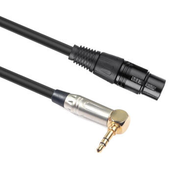 

03m 90 Degree 35mm Stereo TRS Male to XLR 3Pin Female Audio Cable Wire