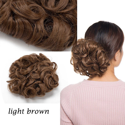 

Women Comb Clip In Curly Hair Piece Chignon Updo Hairpiece Extension Hair Bunignons