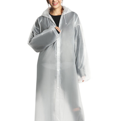 

Women Raincoat Clear Rain Coat Hooded Jacket Ladies Outdoor Waterproof Rainwear