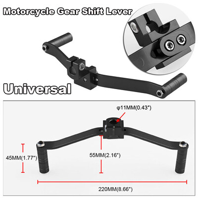 

Motorcycle Black Gear Shifter Levers Dual Head CNC Aluminum Alloy Replacement