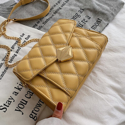 

New popular bag 2019 new Korean version 100 shoulder slanted fashion rhomboid chain small square bag