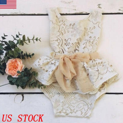 

Newborn Baby Girls Romper Lace Floral Sunsuit Jumpsuit Outfits Clothes