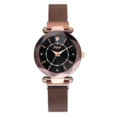 

Luxury Watches Women Mesh Magnet Buckle Quartz Clock Starry Sky Bracelet Dress Wrist Watches Relogio Feminino