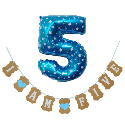 

Toponeto 30 Number Foil Balloons Digit Helium Birthday Party Banner Baby Shower Decor