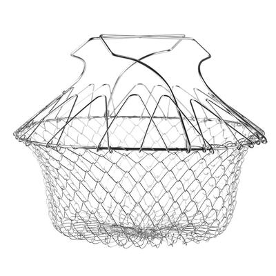

Stainless Steel Folding Expandable Fry Chef Basket Strainer Net Filter