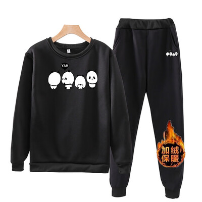 

Gobestart Fashion Women Elk O-Neck Casual Long Sleeve Sweatershirt Tops Sport Pants Suit
