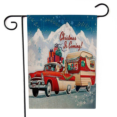 

Siaonvr Christmas Garden Flag Double Sided Banner Outdoor Lawn Decor Flag