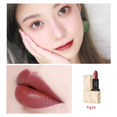 

Sexy Color Beauty Red Lips Baton Matte Velvet Lip Stick Waterproof Makeup Pigment Brown Nude Matte Lipstick