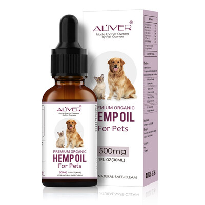 

30ml Arganic Pet Hemp Seed Oil for dogs Natural Herbs of Pet Care Oil Anxiety Relief Pain Joint hip Strengtheens immunity