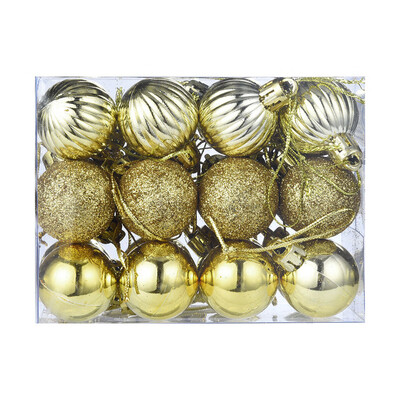 

Gobestart 24Pcs 30mm Christmas Xmas Tree Ball Bauble Hanging Home Party Ornament Decor