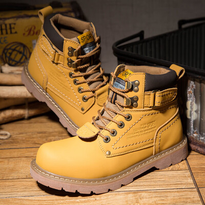 

Autumn&winter mens tooling boots Martin boots leather plus velvet warm snow high tide mens boots cotton boots cross-border special