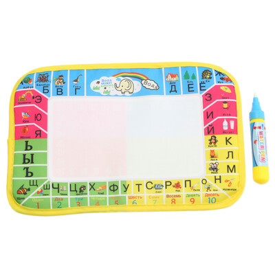 

Kids Mini Magic Water Drawing Russian Writing Mat Toy with Watercolor Pen
