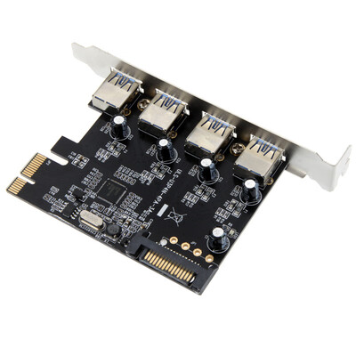 

4-Port SuperSpeed USB 30 PCI-E PCI Express Card with 15-pin SATA Power Connector