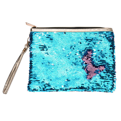 

Toponeto Women Girls Fashion Double Color Sequins Bag Storage Bag Ladies Purse Pouch