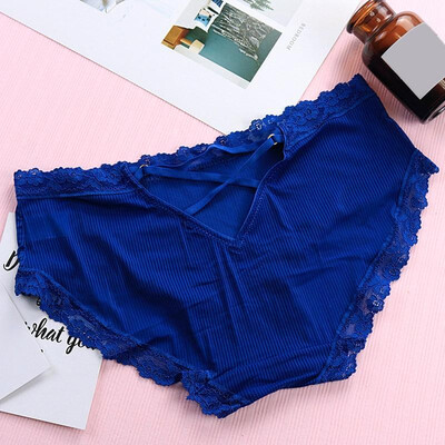

Sexy Women Lace Edge Panties Underwear Soft Briefs Underpants Ultra-Thin Breathable Low Rise Seamless Silk Triangle Briefs