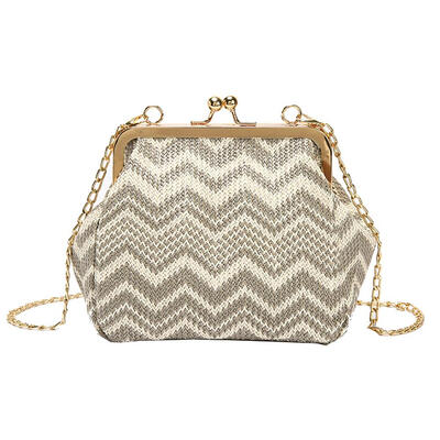 

Woven Shoulder Bag Women Summer Elegant Straw Knit Messenger Crossbody Pack