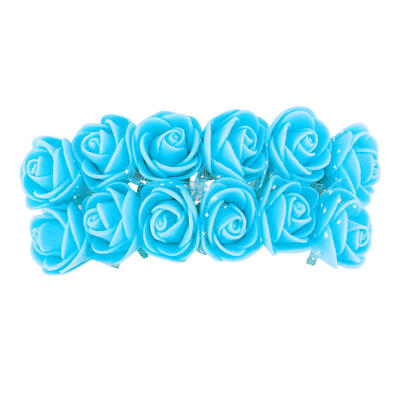 

12pcs Mini Foam Rose Artificial Flowers DIY Wreath Bridal Flowers Car Decor