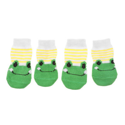 

4pcs Non-Slip Pet Socks Dog Foot Cover Cute Pet Rubber Bottom Teddy Socks