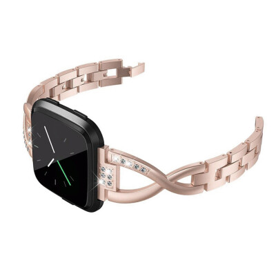 

〖Follure〗Luxury Alloy Crystal Stainless Steel Wristband Strap Band For Fitbit versa