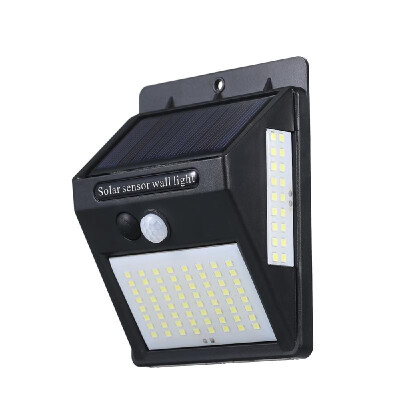 

DC55V 20W 100 LED Three Sides Solar Power Energy Wall Mounted Lamp PIR Motion Sensor Human Infrared Inductor Detector Technology