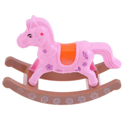 

Plastic Miniature Rocking Horse Toy Dollhouse Accessories for Doll Kid Toys