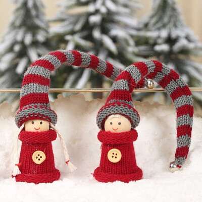 

Siaonvr Christmas Home Decoration Hanging Plush Doll Ornament Pendant Xmas Desktop Tree