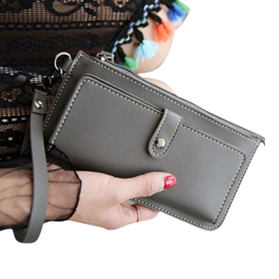 

Brand Wallet Women PU Leather Purses Ladies Zipper&Hasp Long Wallet Retro Female Fashion Money Bag Card Holder Wallets