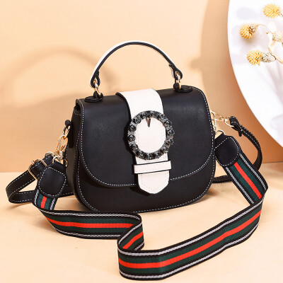 

Summer popular small bag female contrast round drill foreign gas messenger bag ck sweet girl texture portable