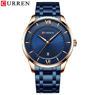 

Curren 8356 Men Watch Multifunctional Calendar Waterproof Quartz Wrist Watch Business Alloy Case Stainless Steel Band Watch