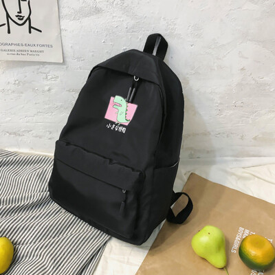 

Tailored Fashion Women Nylon Solid Color Capacity Student Backpack Travel Couple Bag