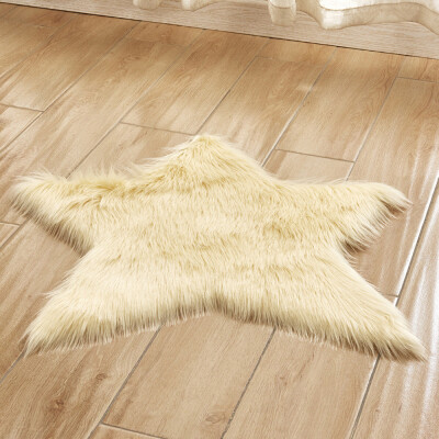 

Toponeto Pentagram floor mat Non Slip Rug Mats Hairy Soft Fluffy Faux Fur Carpet Mat Home