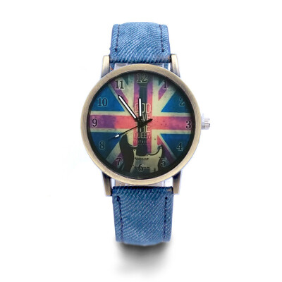 

Bronze flag watch rice flag flag British flag guitar universal watch denim fashion watch